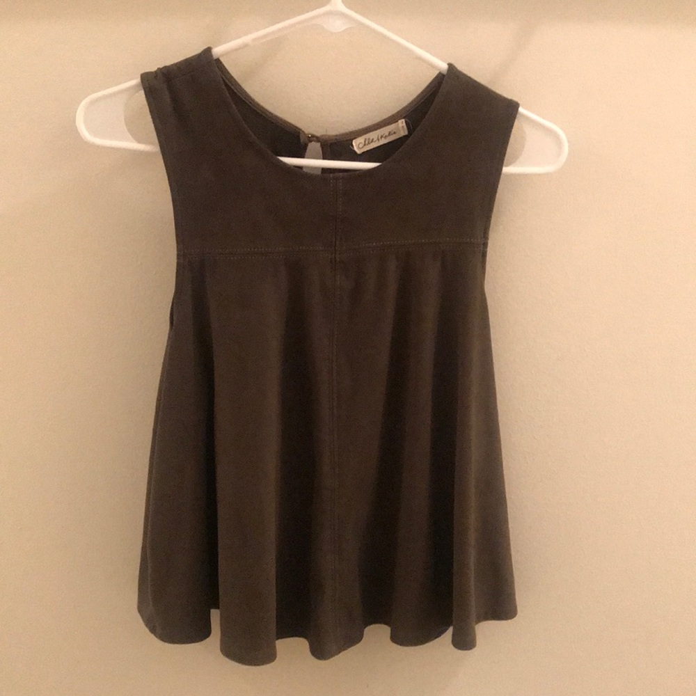 Olive Green Crop Top